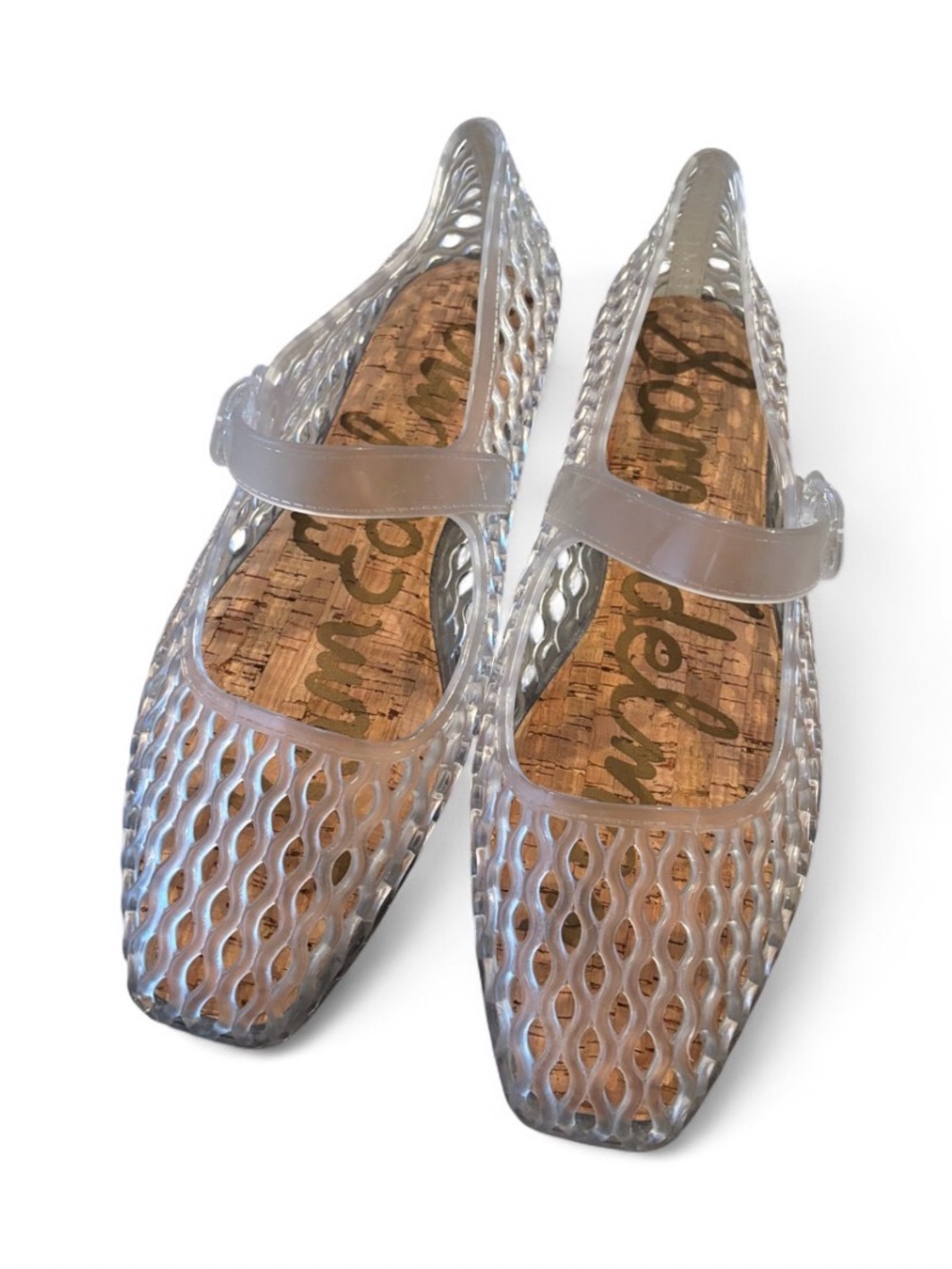 Sam Edelman Clear Jelly Flats Mary Janes w Strap